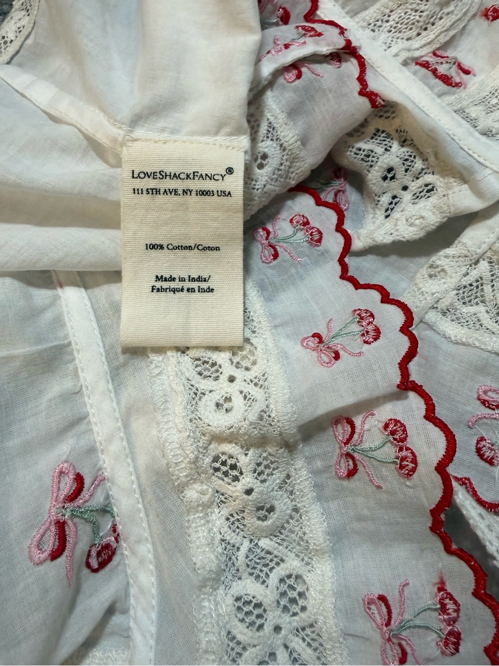 LoveShackFancy Vietta Top, Optic White - Picture 8 of 12